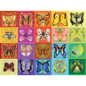 Roberta Collier - Morales - Rainbow Butterflies Collage By Karmin International