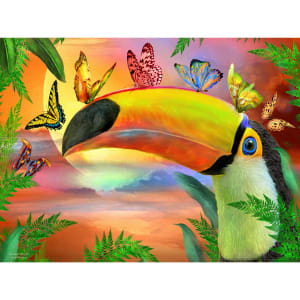 Carol Cavalaris - Toucan & Butterflies Birds By Karmin International