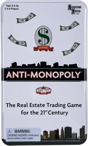 Anti-Monopoly Tin By University Games
