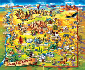 Arizona Map United States By SunsOut