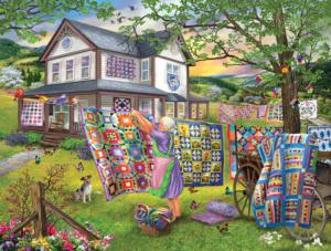 Grandma's Quilts Around the House Jigsaw Puzzle By SunsOut