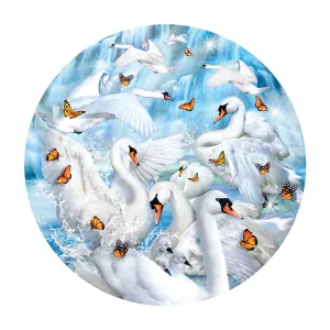 Swan Waterfall Birds By SunsOut