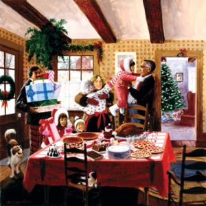 Christmas Dinner Guests - Scratch and Dent Around the House Jigsaw Puzzle By SunsOut