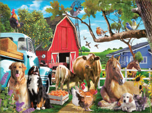 Gathering In The Farm Yard Farm Animal By SunsOut