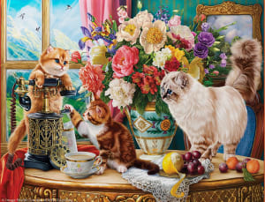 Family Cats Around the House By SunsOut