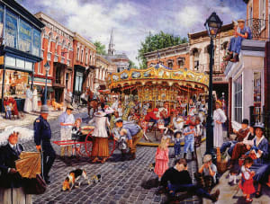 Town Carousel Nostalgic & Retro By SunsOut