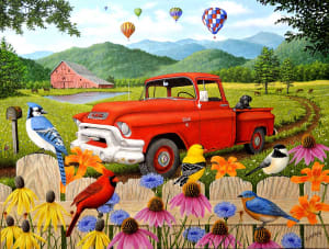 The Red Truck Hot Air Balloon By SunsOut