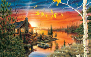 Autumn Evening Sunrise & Sunset By SunsOut