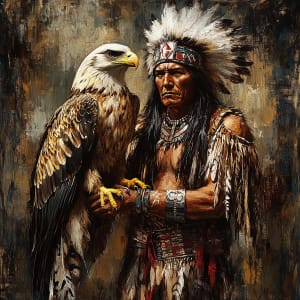 Chief Eagle Cultural Art By SunsOut