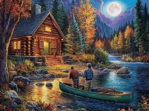 Night Fishing Cabin & Cottage By SunsOut