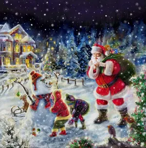 Santa and His Woodland Friends Christmas By SunsOut