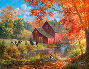 Farm Pond Fall By SunsOut