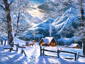 Snowy Morning Cabin & Cottage By SunsOut
