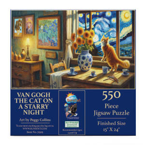 Van Gogh the Cat on a Starry Night Cats By SunsOut