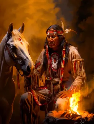 Midnight Fire Cultural Art By SunsOut
