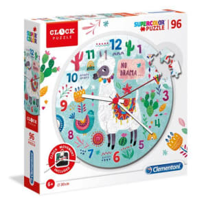 SuperColor Clock Puzzle Llama By Clementoni