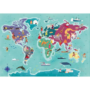 SuperColor Exploring Maps - Customs and Traditions in the World Maps & Geography By Clementoni