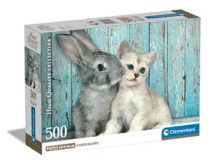 Cat & Bunny - Compact Box Animals By Clementoni