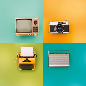 Frame Me Up:  Vintage Electronics Monochromatic By Clementoni