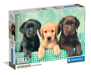 Three Labs - Compact Box Dogs By Clementoni