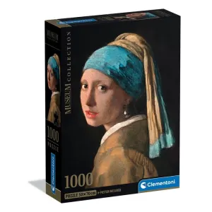 Museum Girl with Pearl Earring - Compact Box Fine Art By Clementoni