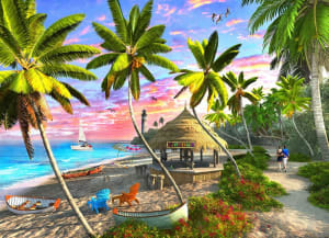 Paradise Sunset Beach & Ocean By Vermont Christmas Company