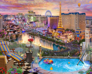 Las Vegas Twilight Las Vegas By Vermont Christmas Company