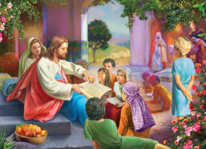 Jesus with Children      Religious By Vermont Christmas Company