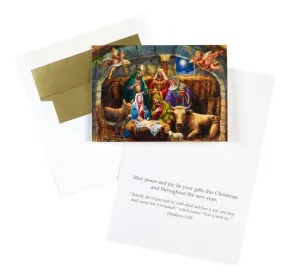 In The Manger Christmas Cards By Vermont Christmas Company