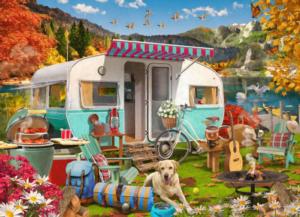 Autumn Camper Camping Jigsaw Puzzle By Vermont Christmas Company