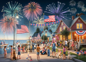 4th of July Jigsaw Puzzle Fourth of July By Vermont Christmas Company