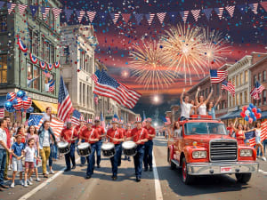 Parade on the 4th Jigsaw Puzzle Celebration By Vermont Christmas Company
