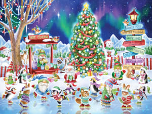 Holiday Skating Jigsaw Puzzle Christmas By Vermont Christmas Company