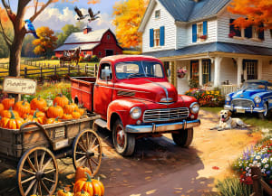 Memories of Fall Jigsaw Puzzle Nostalgic & Retro By Vermont Christmas Company