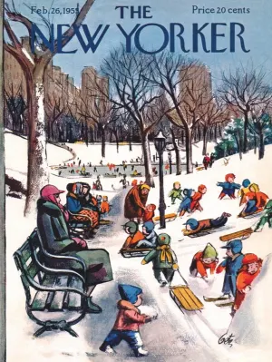 Sledding in the Park New York By New York Puzzle Co