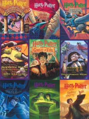 Book Cover Collage Harry Potter By New York Puzzle Co