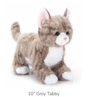 Cat, Grey Tabby 10" By Zoologee