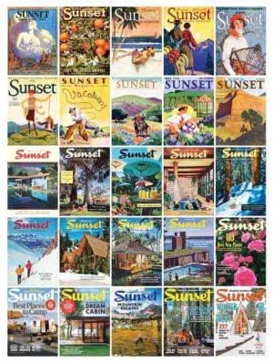 125 Years of Sunset Magazines and Newspapers Jigsaw Puzzle By New York Puzzle Co