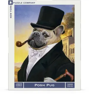 Posh Pug Humor By New York Puzzle Co