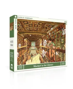 Mischief at the Library Books & Reading By New York Puzzle Co