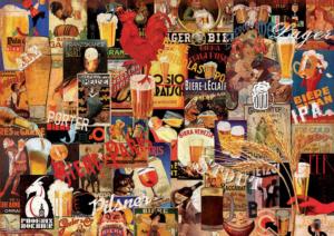 Vintage Beer Collage Drinks & Adult Beverage Jigsaw Puzzle By Educa