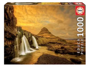 Kirkjufellsfoss Waterfall, Iceland Sunrise & Sunset By Educa