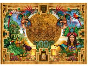 Aztec Mayan Montage Cultural Art Jigsaw Puzzle By Educa