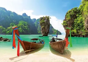 James Bond Island Thailand Boat By Educa