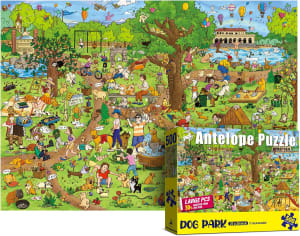 Dog Park Cartoon By Antelope Puzzle