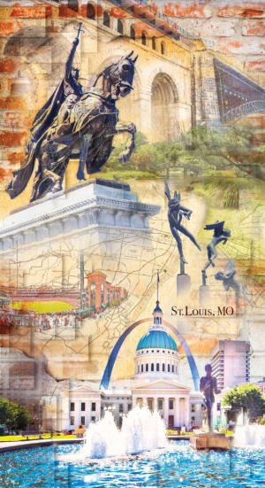 St Louis Missouri Poster - Puzzle Pack 5" x 7" St. Louis By Micro Puzzles