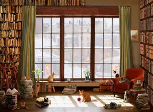 Window Cats Around the House By Anatolian