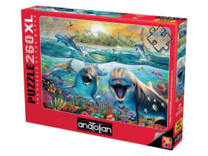 Laughing Dolphins Sea Life By Anatolian
