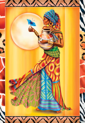 African Ladies Cultural Art By Anatolian