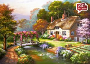 Rose Cottage Cabin & Cottage Jigsaw Puzzle By Anatolian
